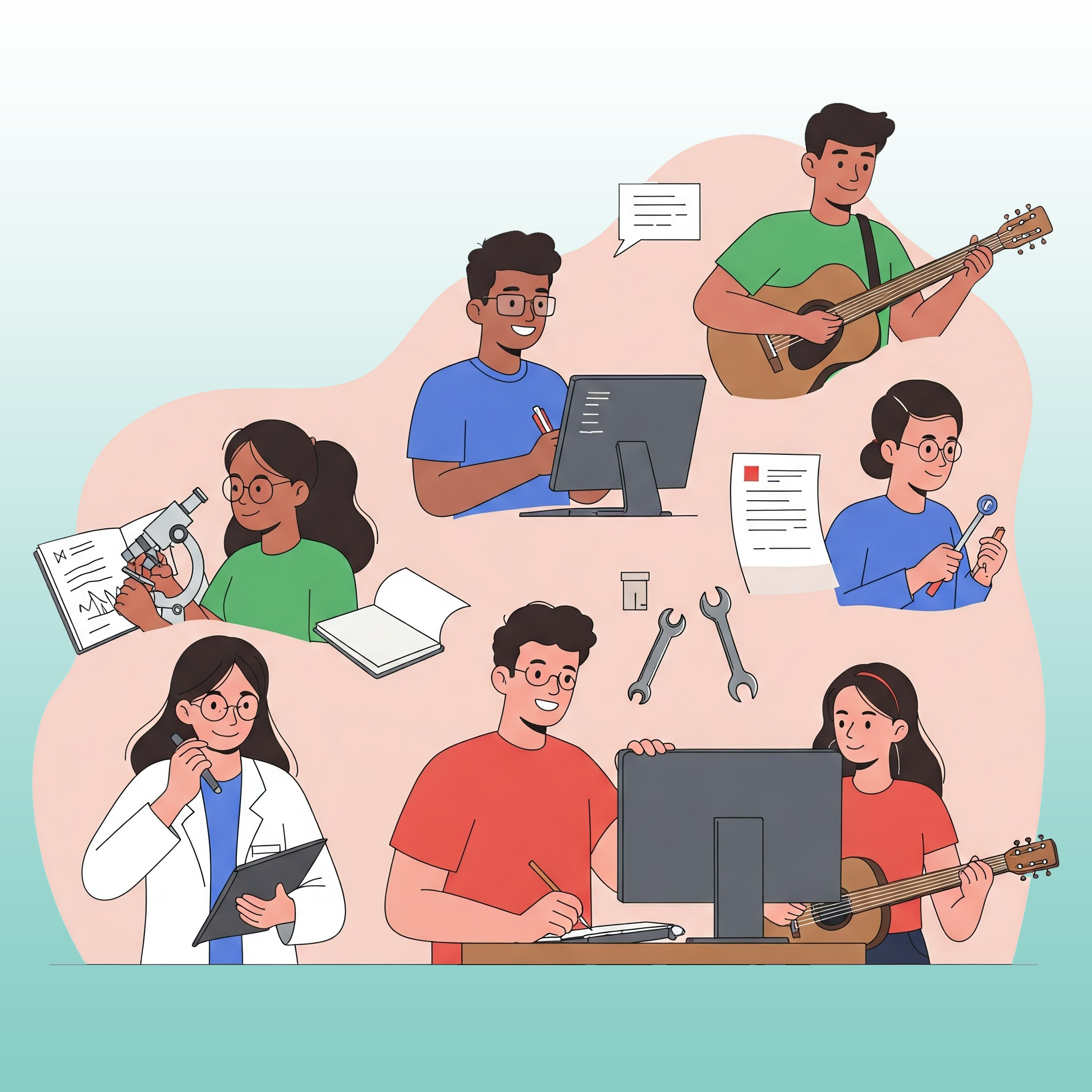 High school student exploring academic streams with Vision Growth